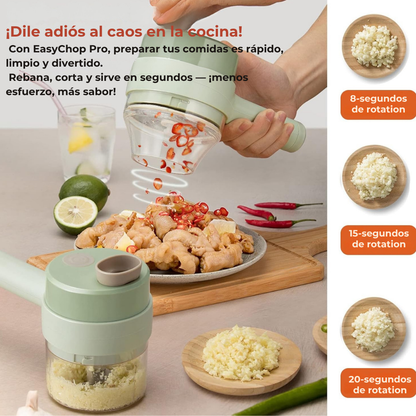 EasyChop Pro - Cortador de Verduras Eléctrico 4 en 1
