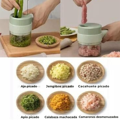 EasyChop Pro - Cortador de Verduras Eléctrico 4 en 1