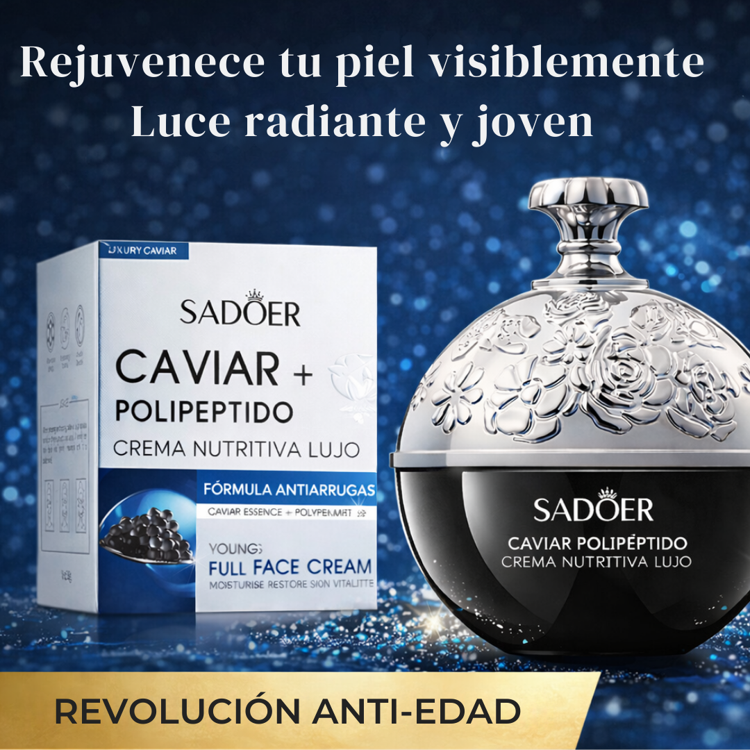 Crema Antiarrugas Reafirmante con Caviar y Polipéptido SADOER – 30g