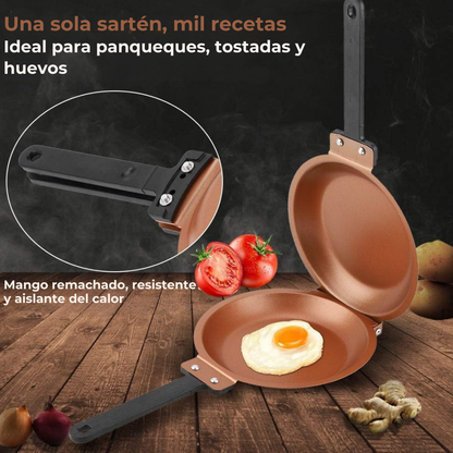 FlipPan - Sartén Antiadherente de Doble Cara