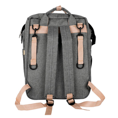 DreamBaby - Mochila Pañalera, 2 en 1 con Cuna Portátil